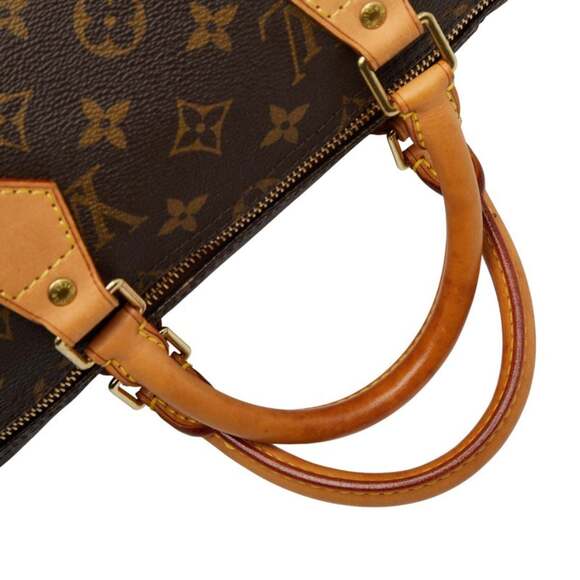 Louis Vuitton Monogram Speedy 35 Handbag/Boston Bag M41107 Brown Leather Wome... - Picture 8 of 12